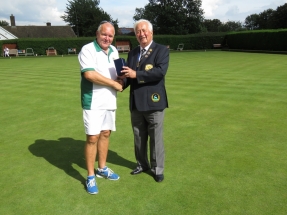 Singles Runner Up Phil Russell WD with President Terry Atkinson