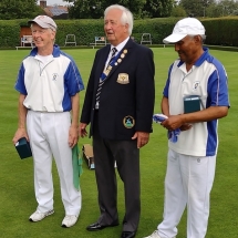 President with Pairs Runner Up P Thomson & A Charran of Townsend
